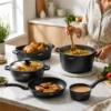 Batería de cocina Arshia de 25 piezas en aluminio fundido